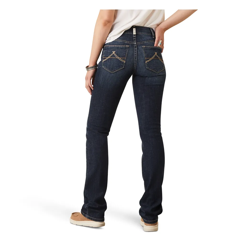 10044388 Ariat Women's REAL Perfect Rise Aubree Straight Leg Jean - Missouri