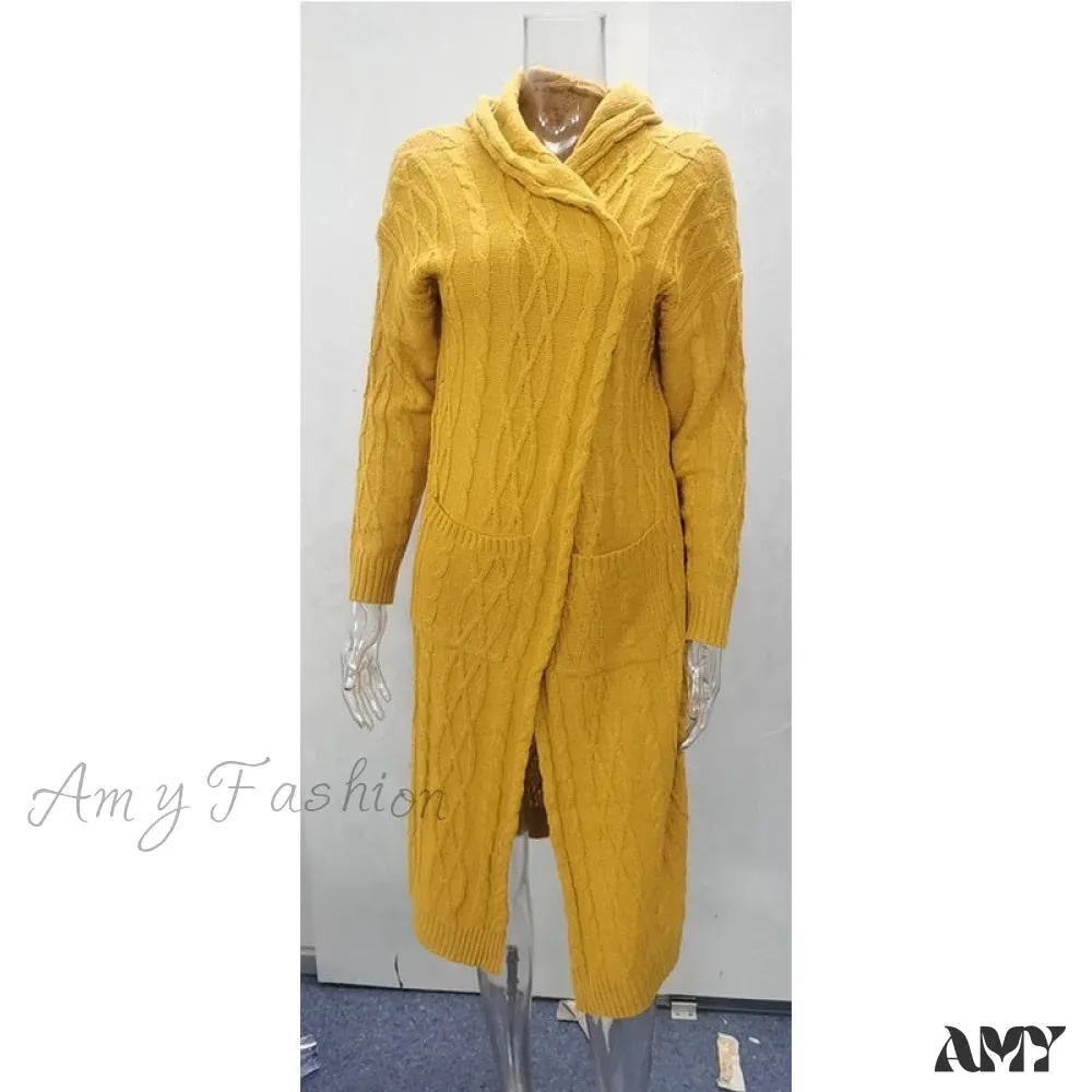 Amy Fashion - Fashion Women Cardigans Baggy Long Coat Chunky Knitted Sweater