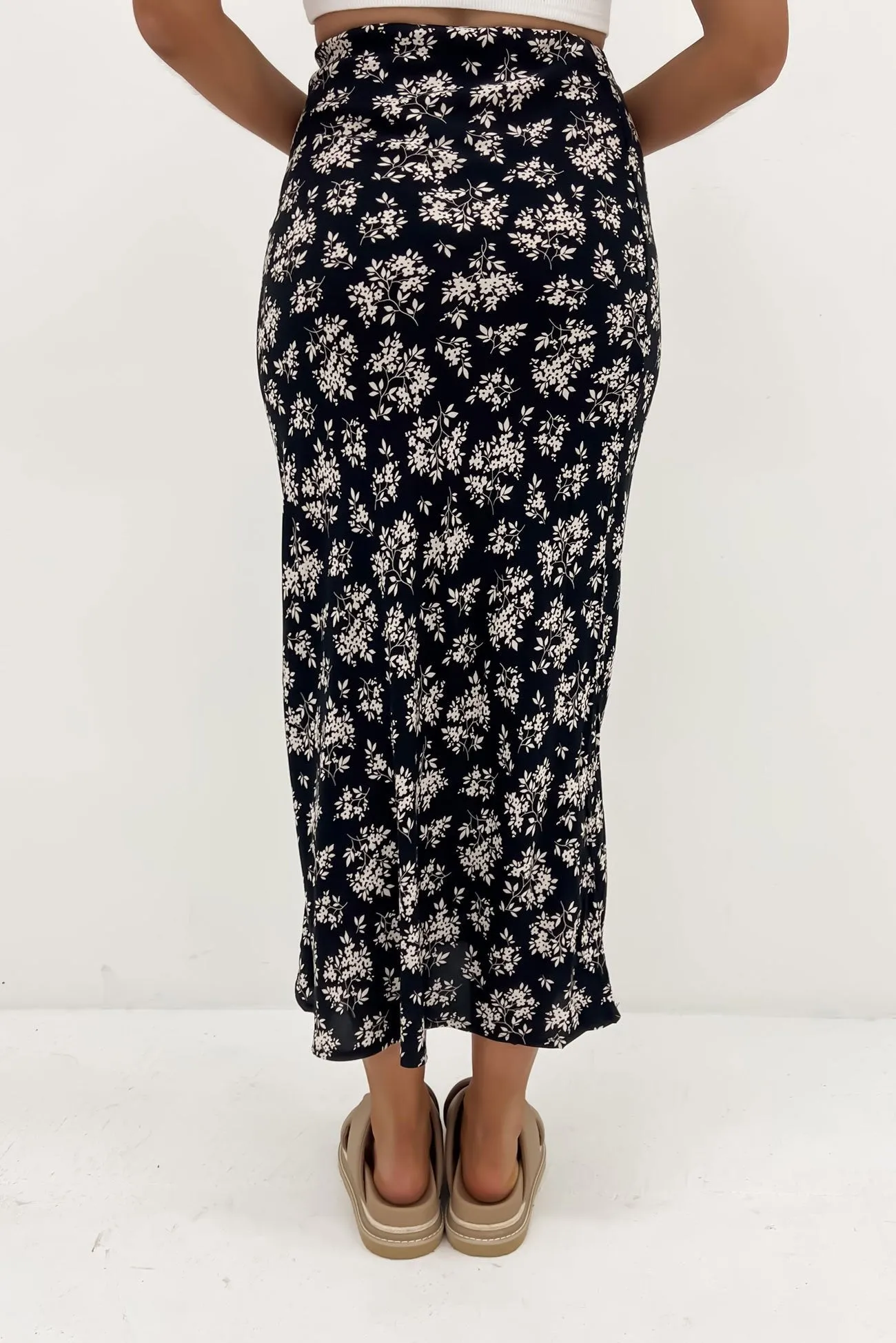 Andi Maxi Slip Skirt Black