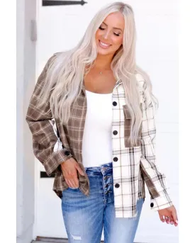 Azura Exchange Plaid Oversized Shirt - S