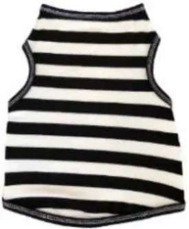 Black & White Stripe Dog Tank