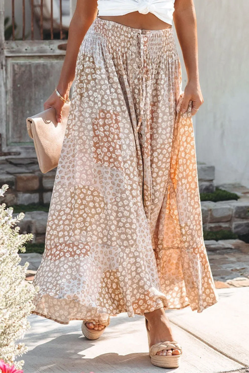 Boho Floral Maxi Skirt