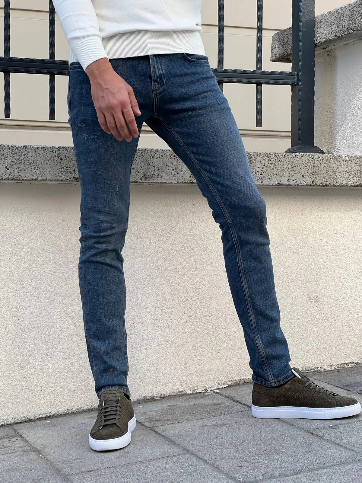 Bojoni Astoria Slim Fit High Khaki Jeans