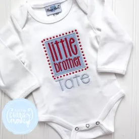 Boy Shirt - Little Brother Applique Bodysuit