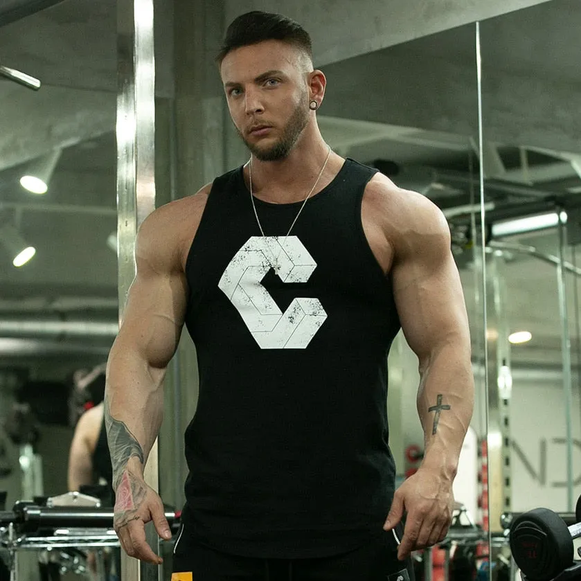 Brand Bodybuilding Stringer Sport T Shirt GYM Tank Tops Running Vest Men Fitness Sleeveless Undershirt Golds Gym Top Men Cloth