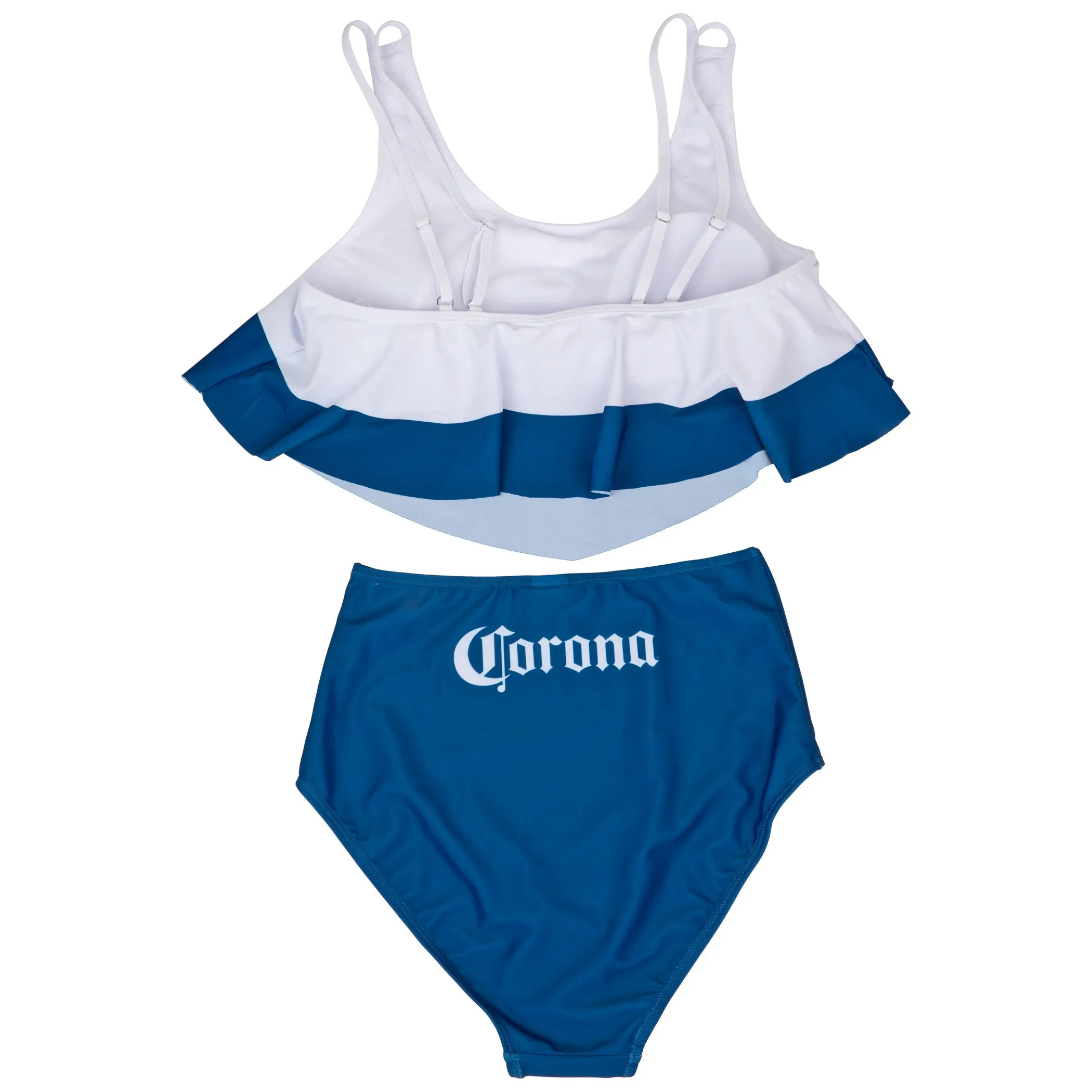 Corona Extra Label 2-Piece Ruffled Swimsuit