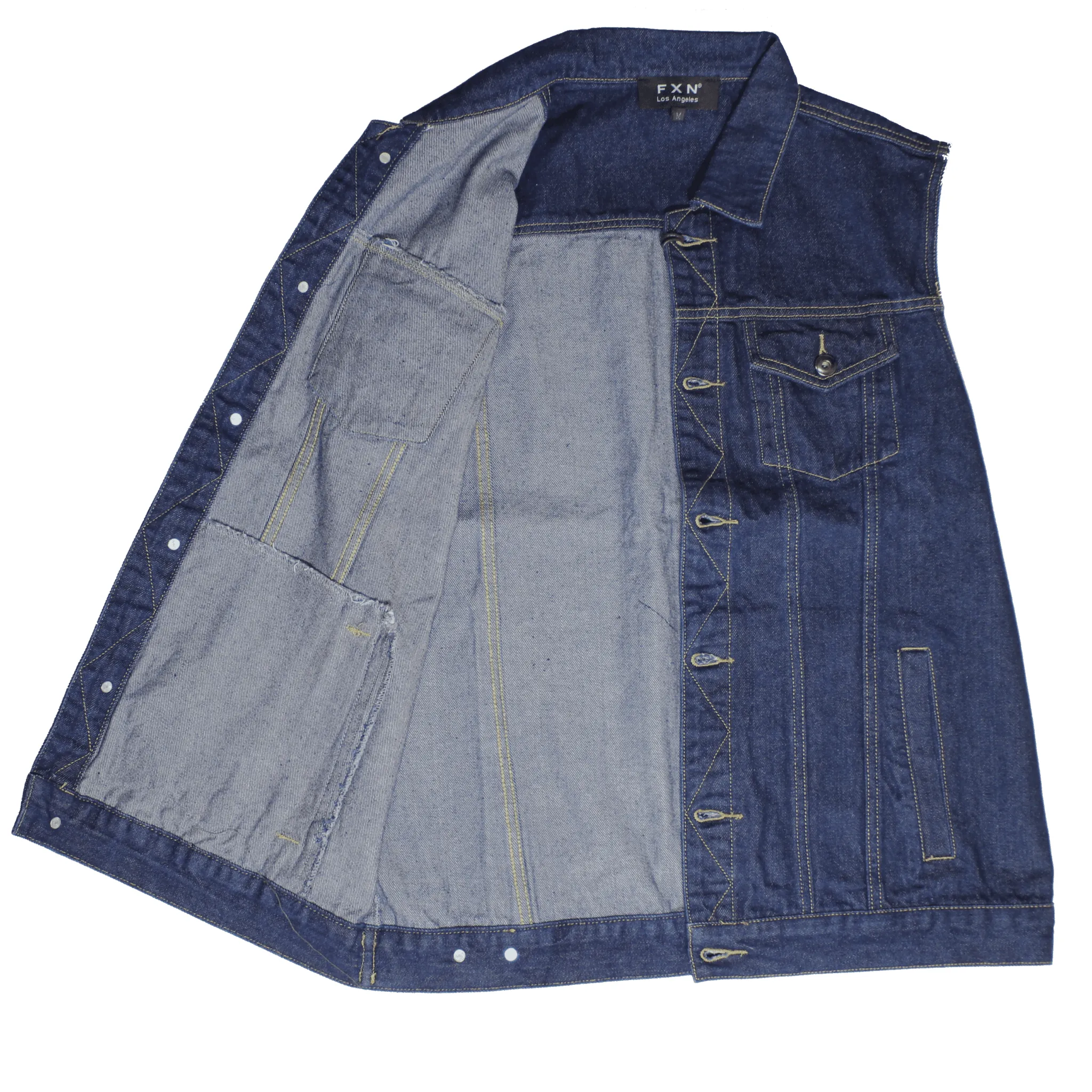 Dark Blue Denim Battle Vest