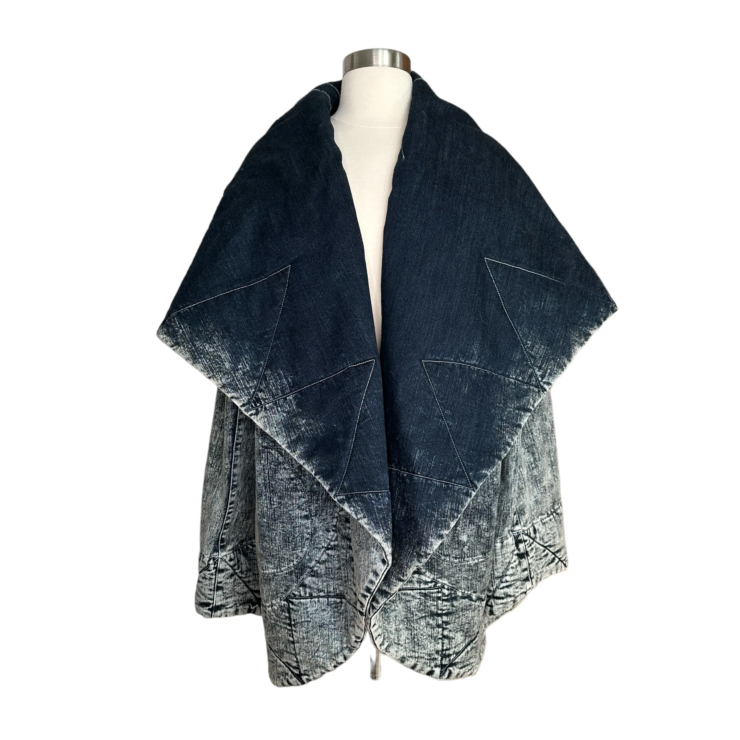 Denim Shawl Jacket - M