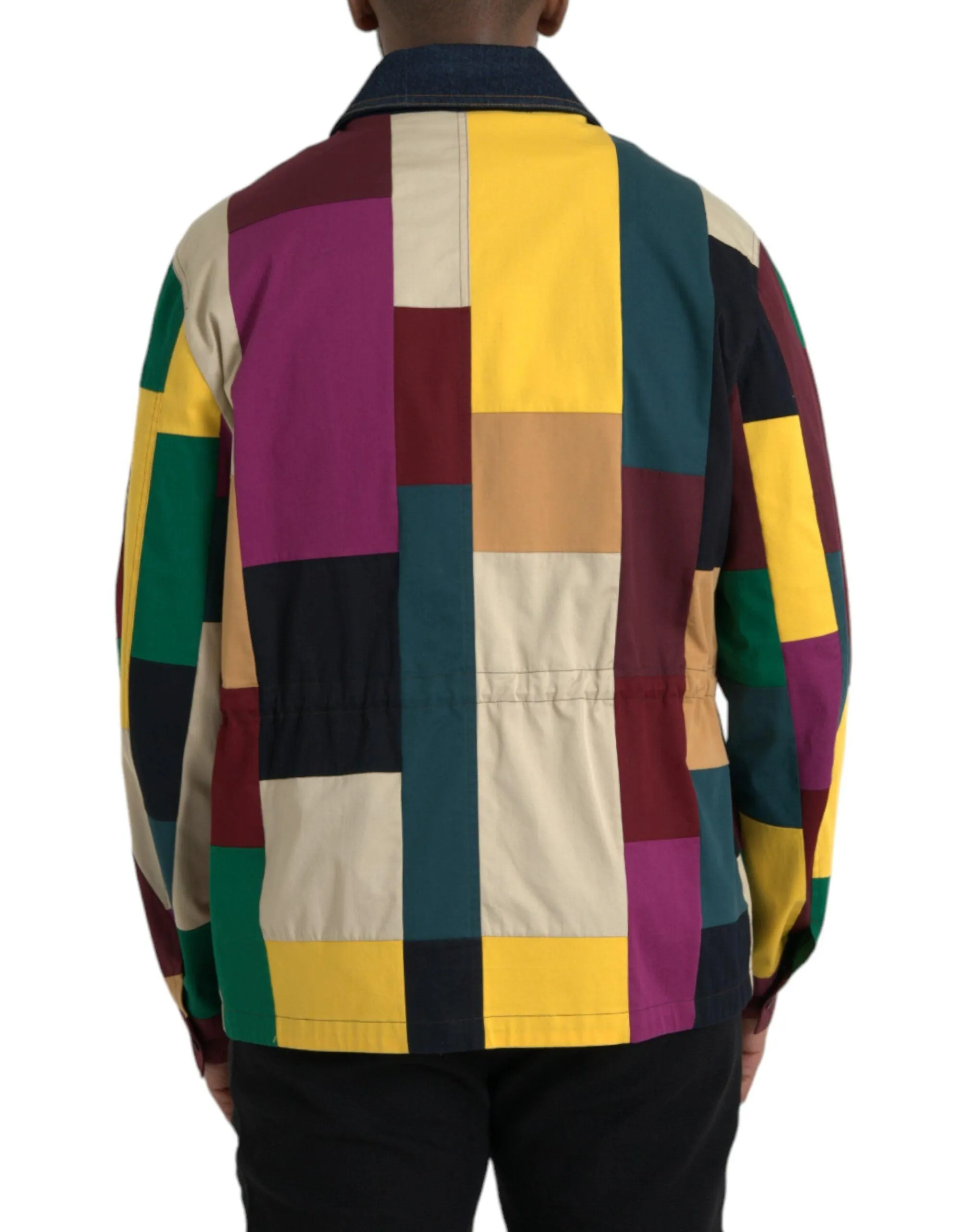 Dolce & Gabbana Patchwork Cotton Collared Jacket