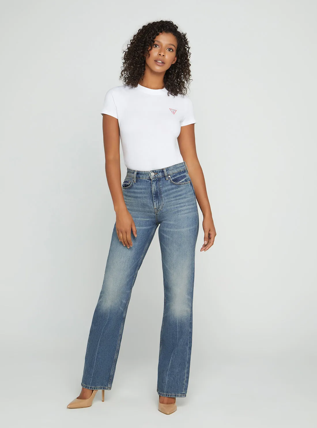 Eco High-Rise 80s Straight Leg Denim Jeans In Confidence Wash