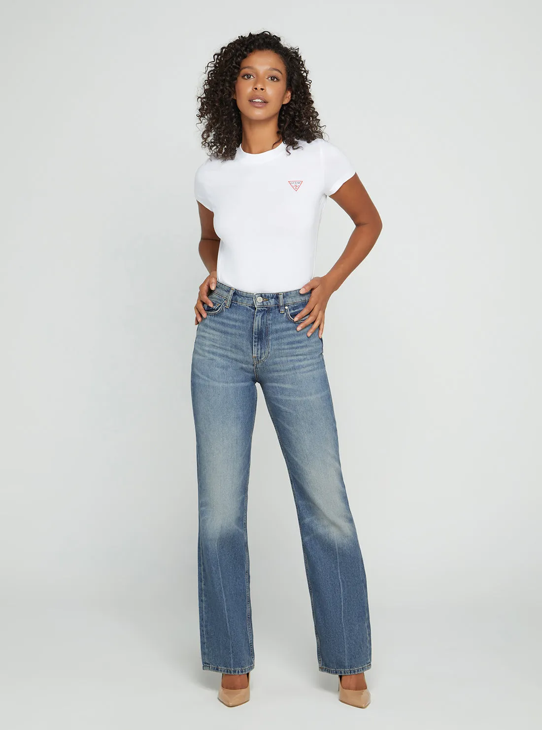 Eco High-Rise 80s Straight Leg Denim Jeans In Confidence Wash