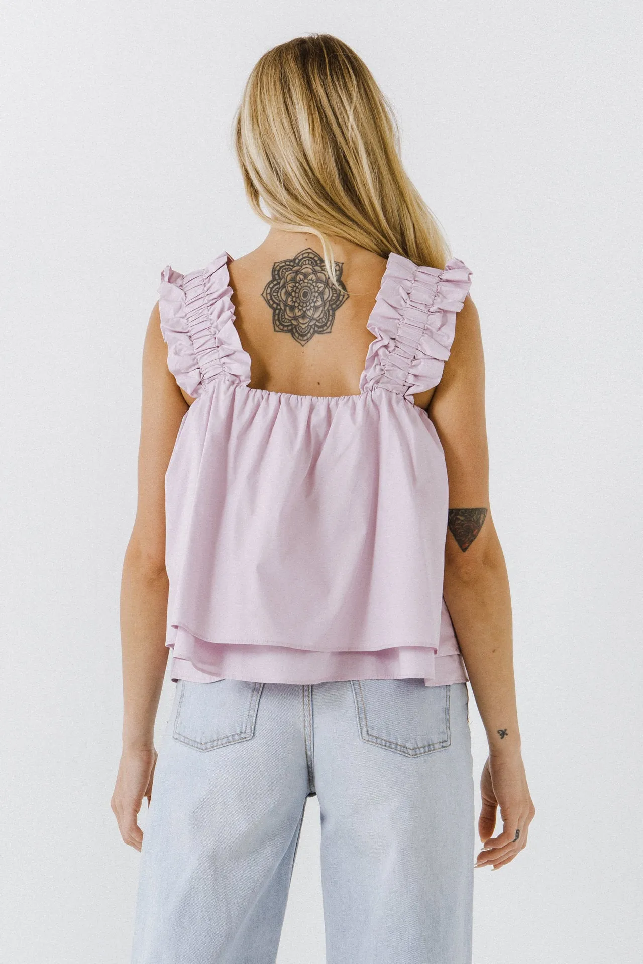 English Factory - Ruffled Strap 2 Tiered Top