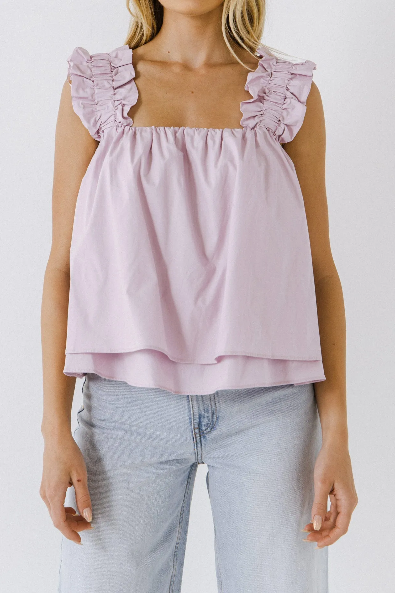 English Factory - Ruffled Strap 2 Tiered Top