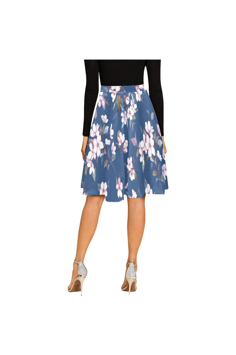 Floral Melete Pleated Midi Skirt