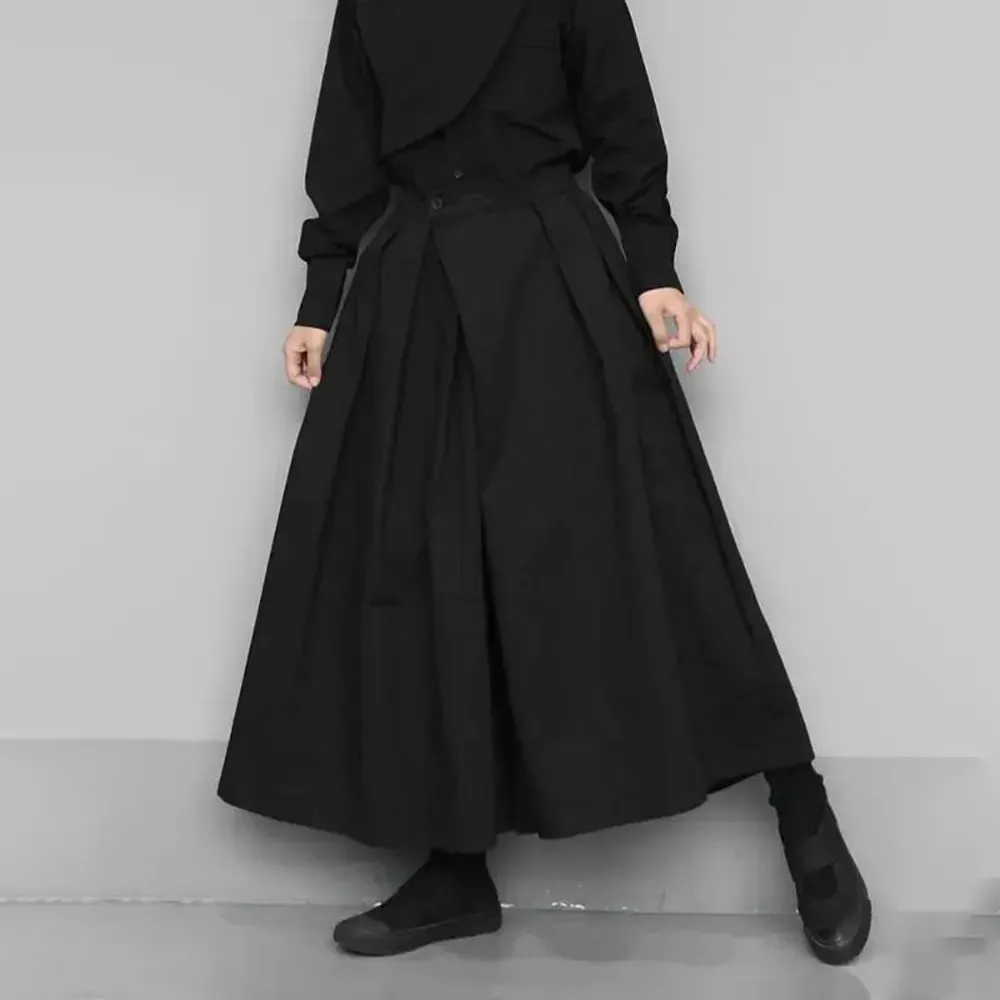 Funki Buys | Skirts | Men's Women's Gothic Wide Leg Pant Skirts