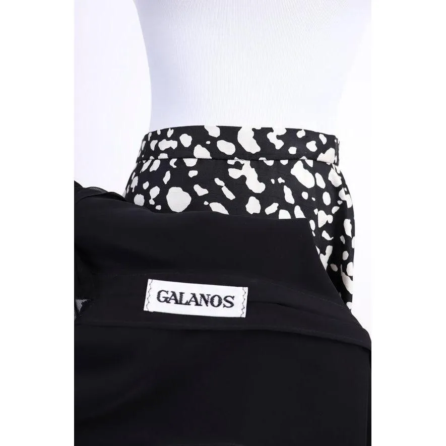 GALANOS 80'S Black and White Skirt Set | Size S/M