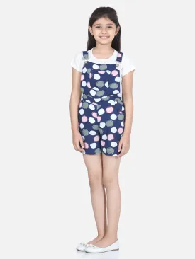 Girl's Multi Colour Polka Printed Playsuit (T-Shirt Not Included) - StyleStone Kid