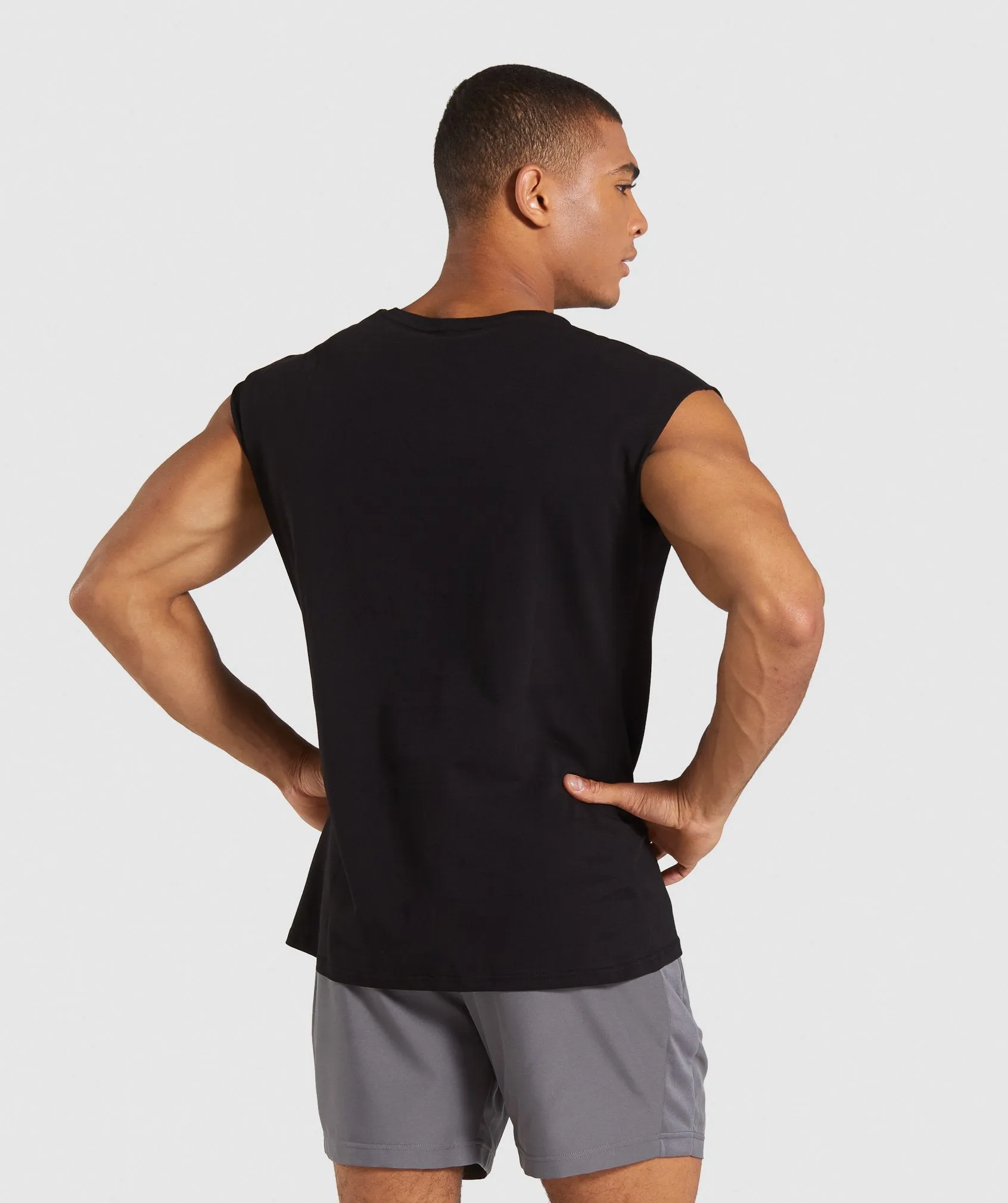 Gymshark TPT Cut off T-Shirt - Black