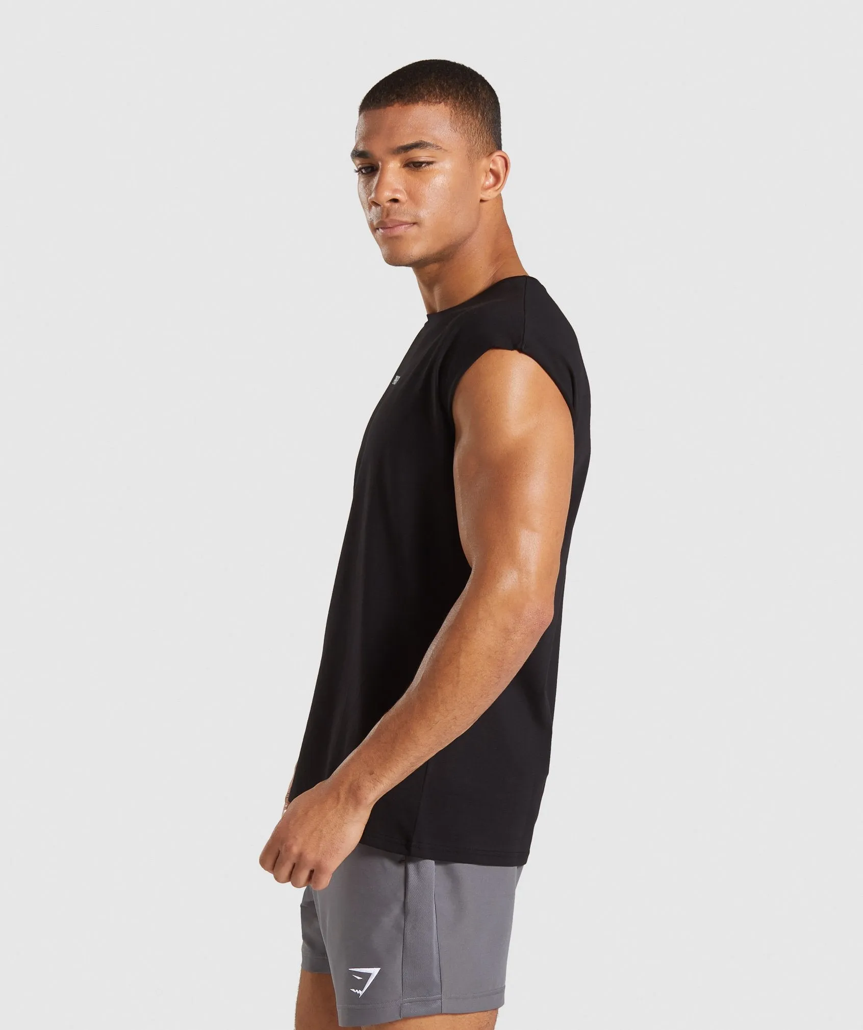 Gymshark TPT Cut off T-Shirt - Black