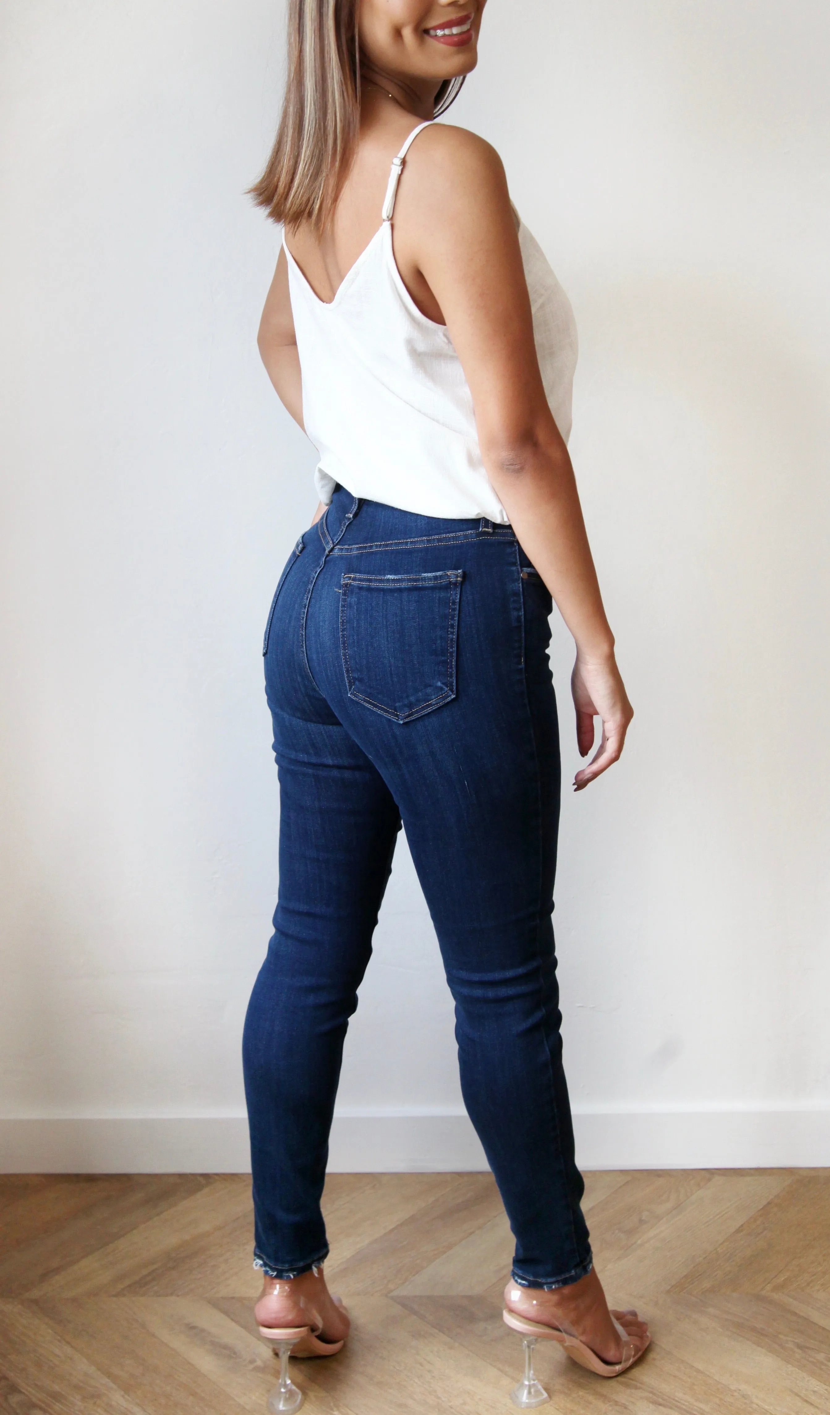 High Waisted Denim Jeans