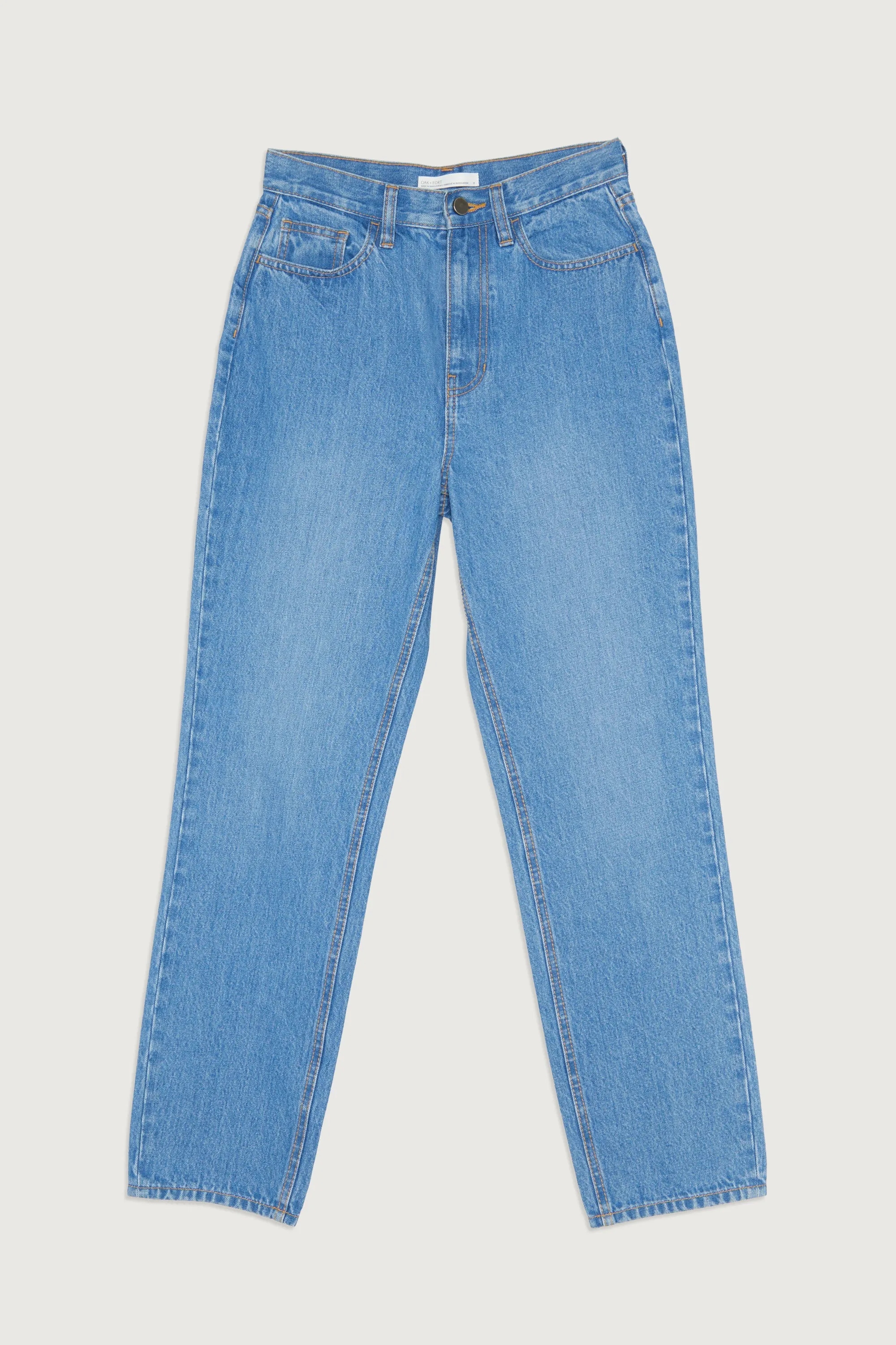 HIGH WAISTED TAPERED JEANS