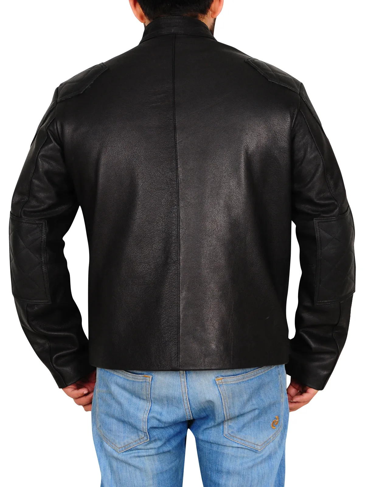 Leather Biker Jacket In Black