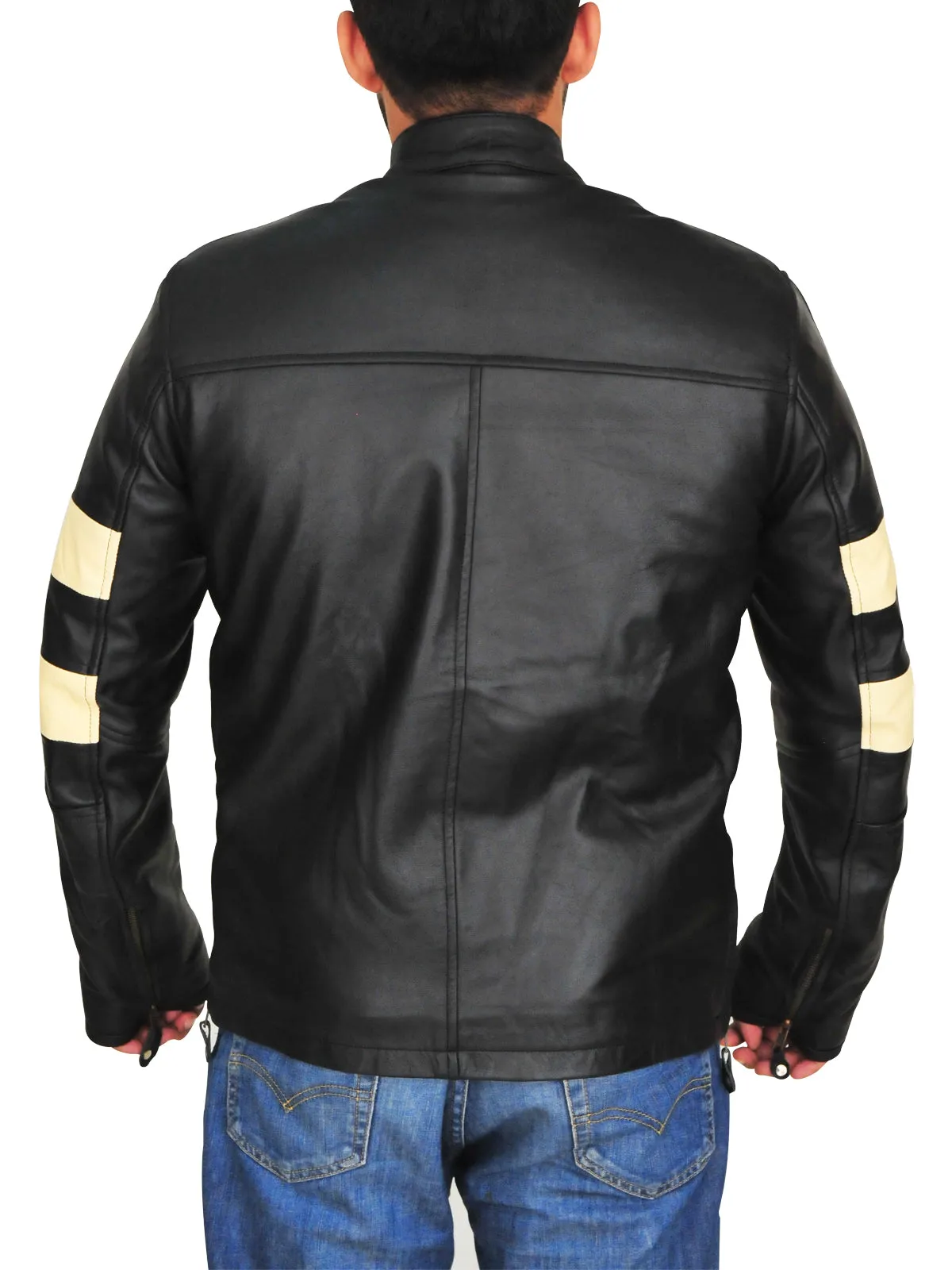 Leather Biker Jacket In Black