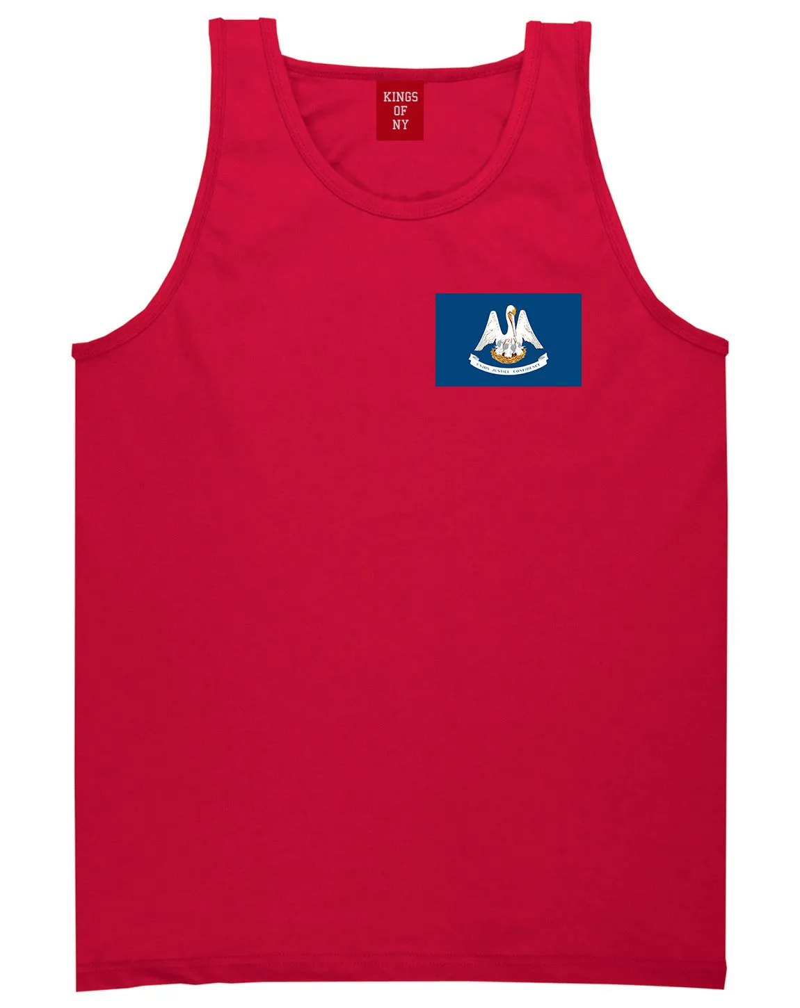 Louisiana State Flag LA Chest Mens Tank Top T-Shirt