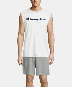 Men's Champion Logo Sleeveless T-Shirt, White