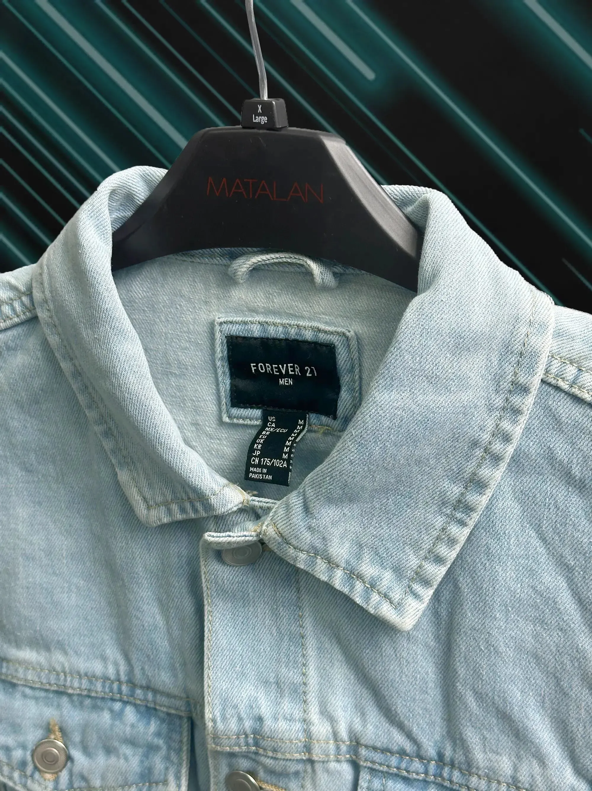 Men's Ice Blue Denim Jacket