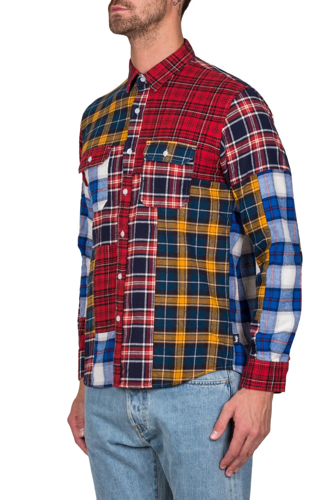 Mixed Plaid Shirt