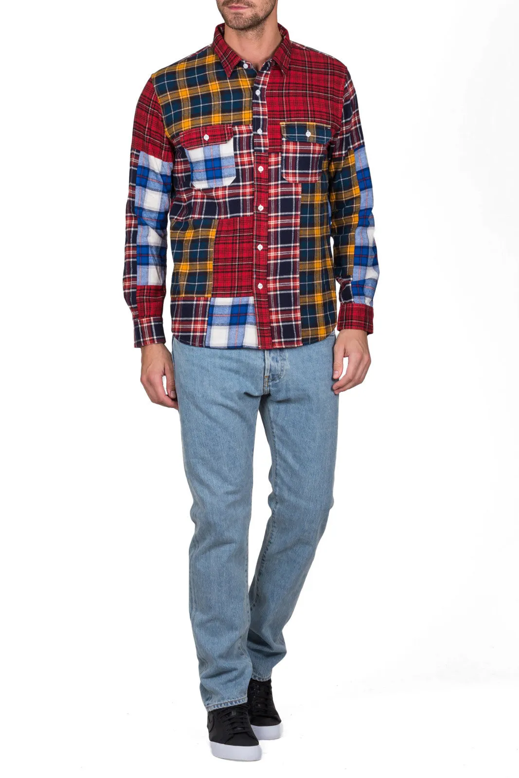 Mixed Plaid Shirt