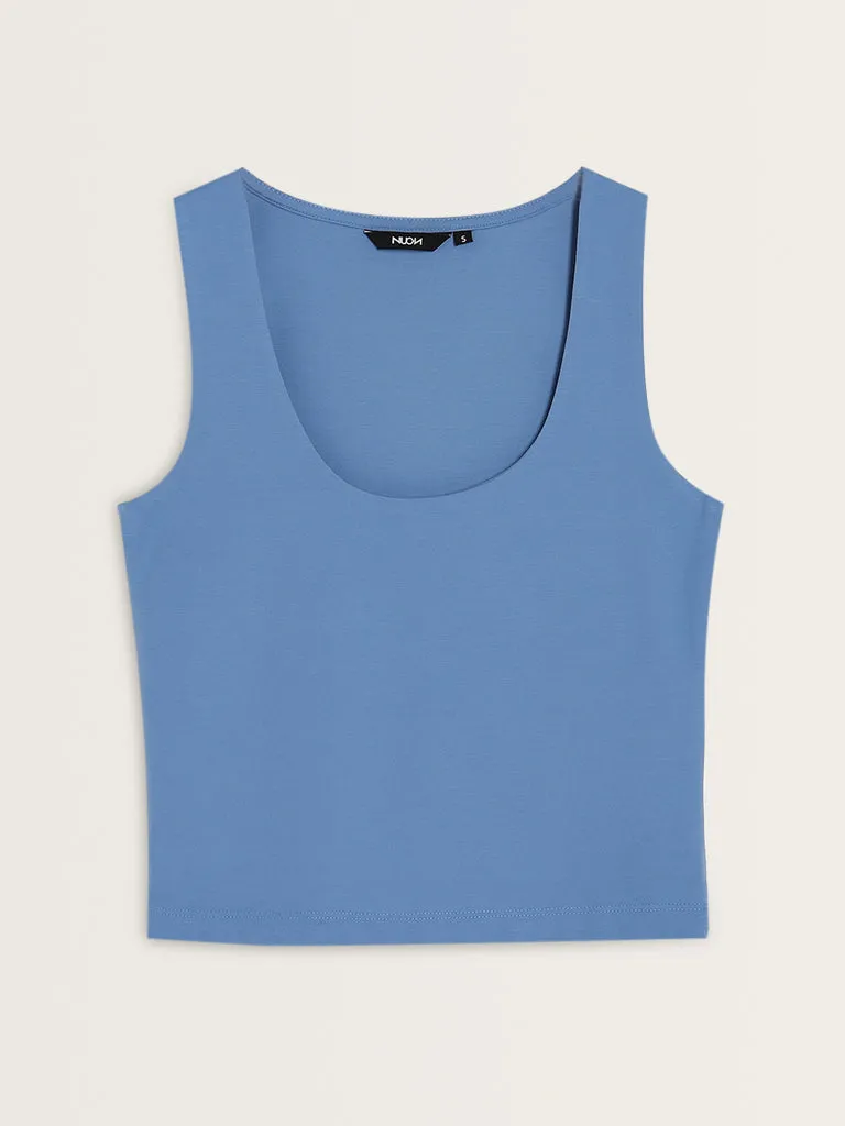 Nuon Blue Solid T-Shirt