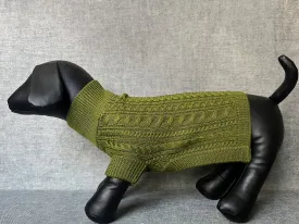 Paws Turtle Neck Mixed Cable Knitted Sweater