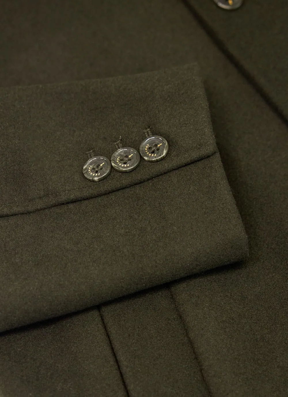 Pea Coat | Melton Wool | Olive