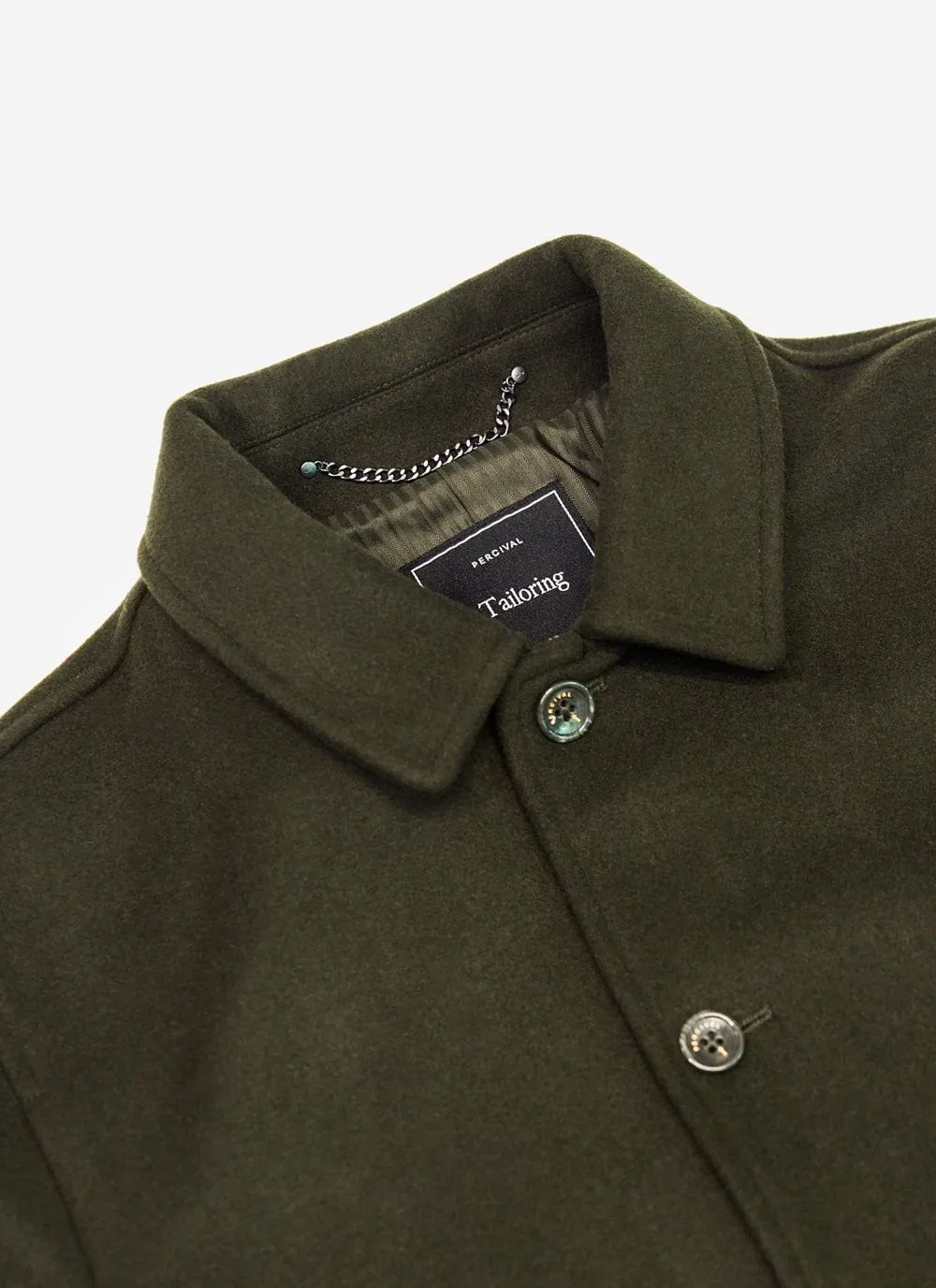 Pea Coat | Melton Wool | Olive