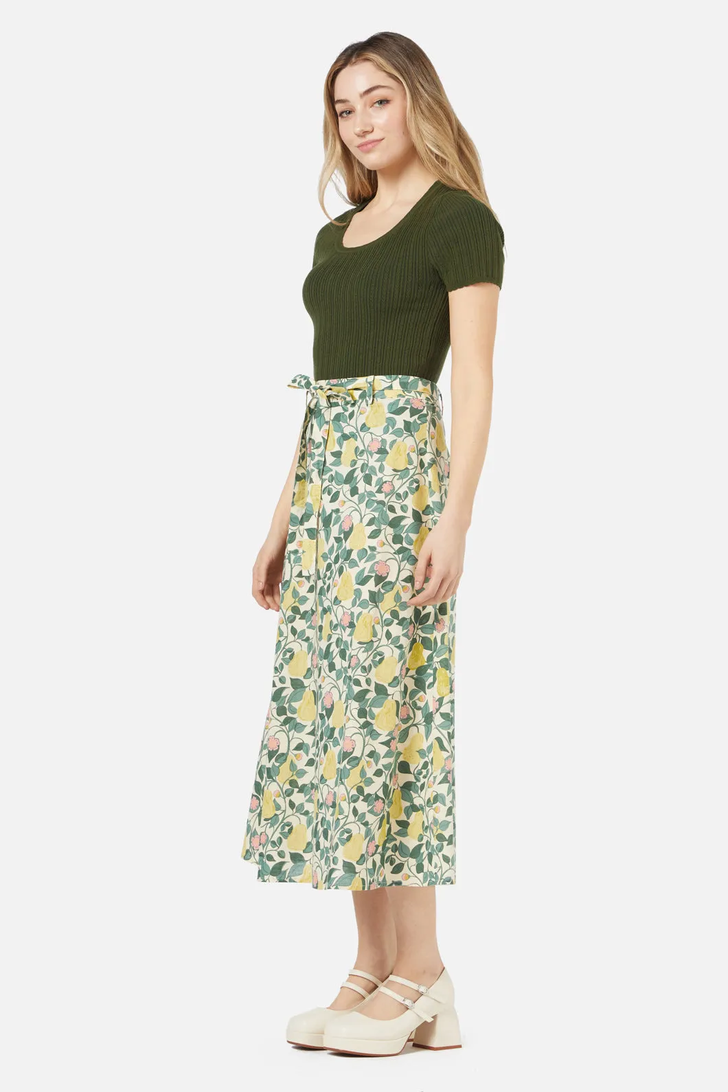 Pear Vine Midi Skirt