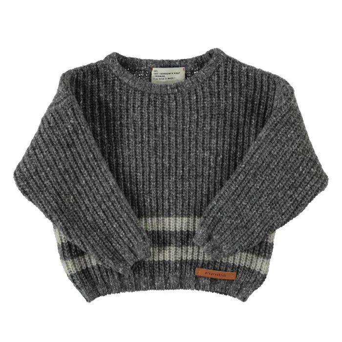 PIUPIUCHICK GREY KNITTED SWEATER