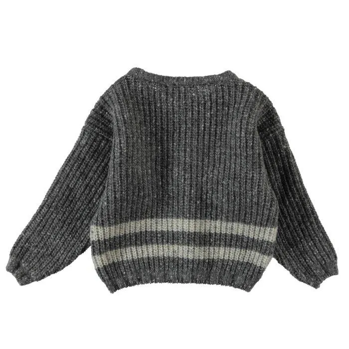 PIUPIUCHICK GREY KNITTED SWEATER