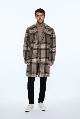 Plaid Wool Coat