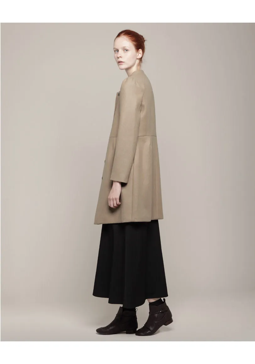 Pleated Wool Coat