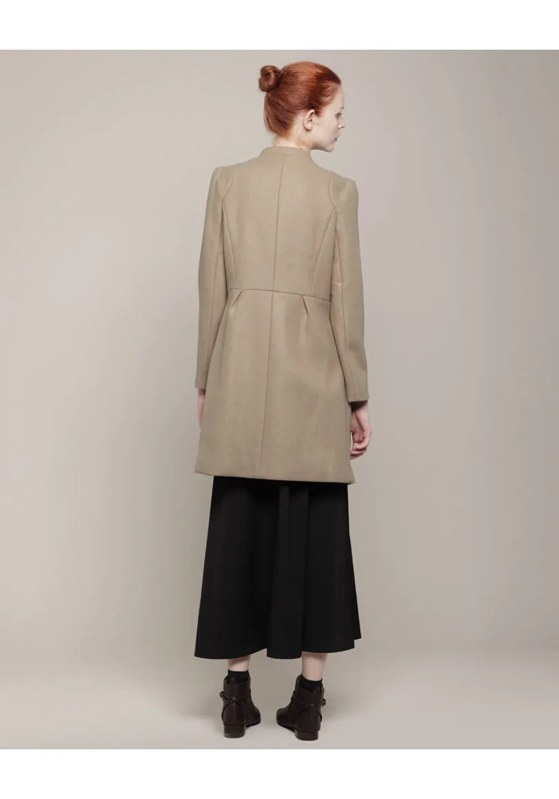 Pleated Wool Coat