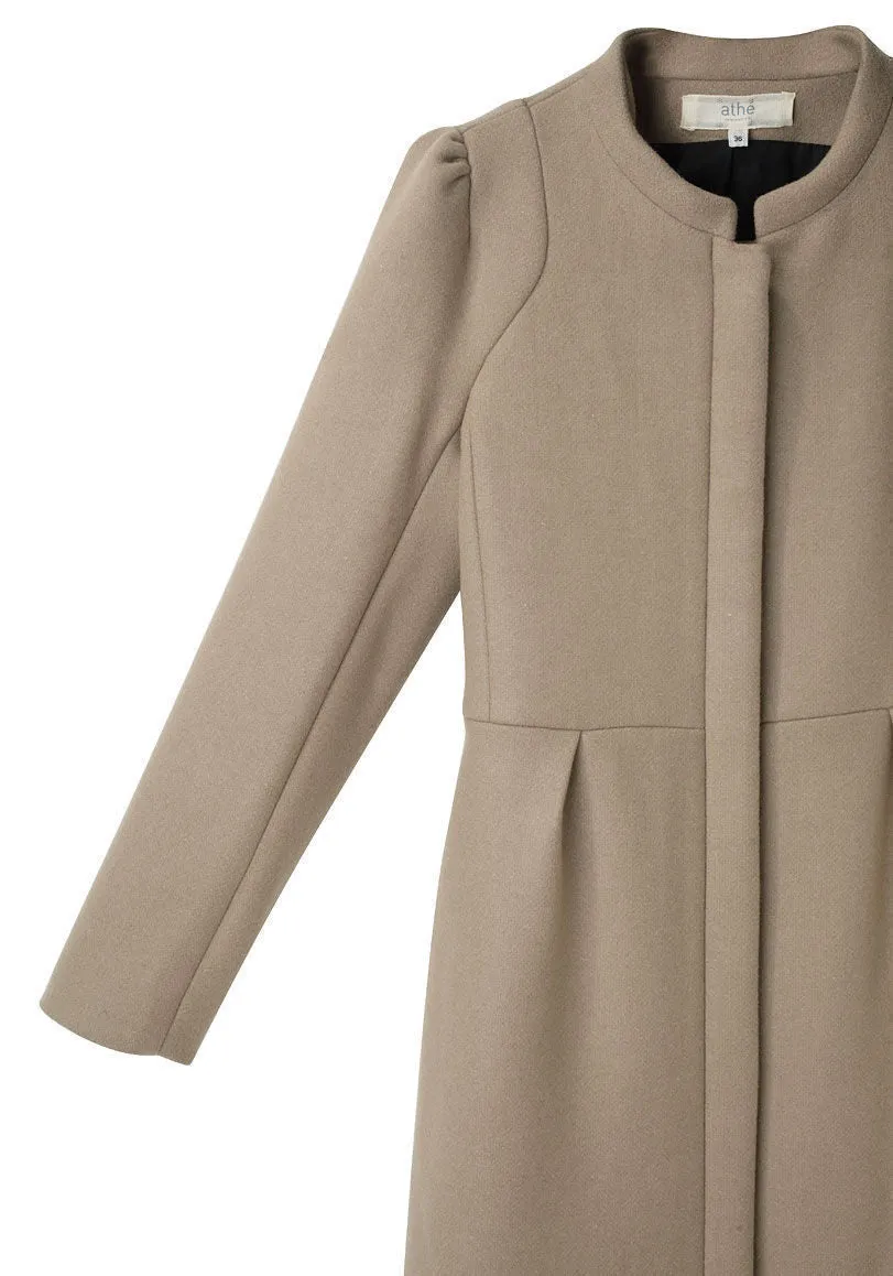 Pleated Wool Coat