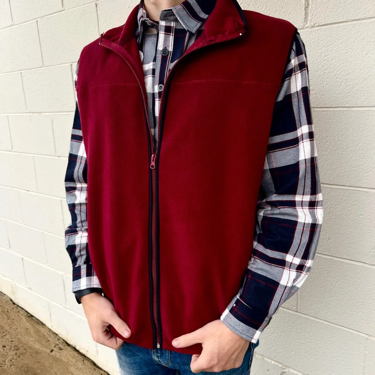 Polar Fleece Vest - Navy | Wine | Ocean Blue | Black