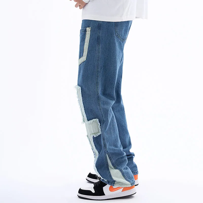 PopFlying Trendy Baggy Jeans Cross