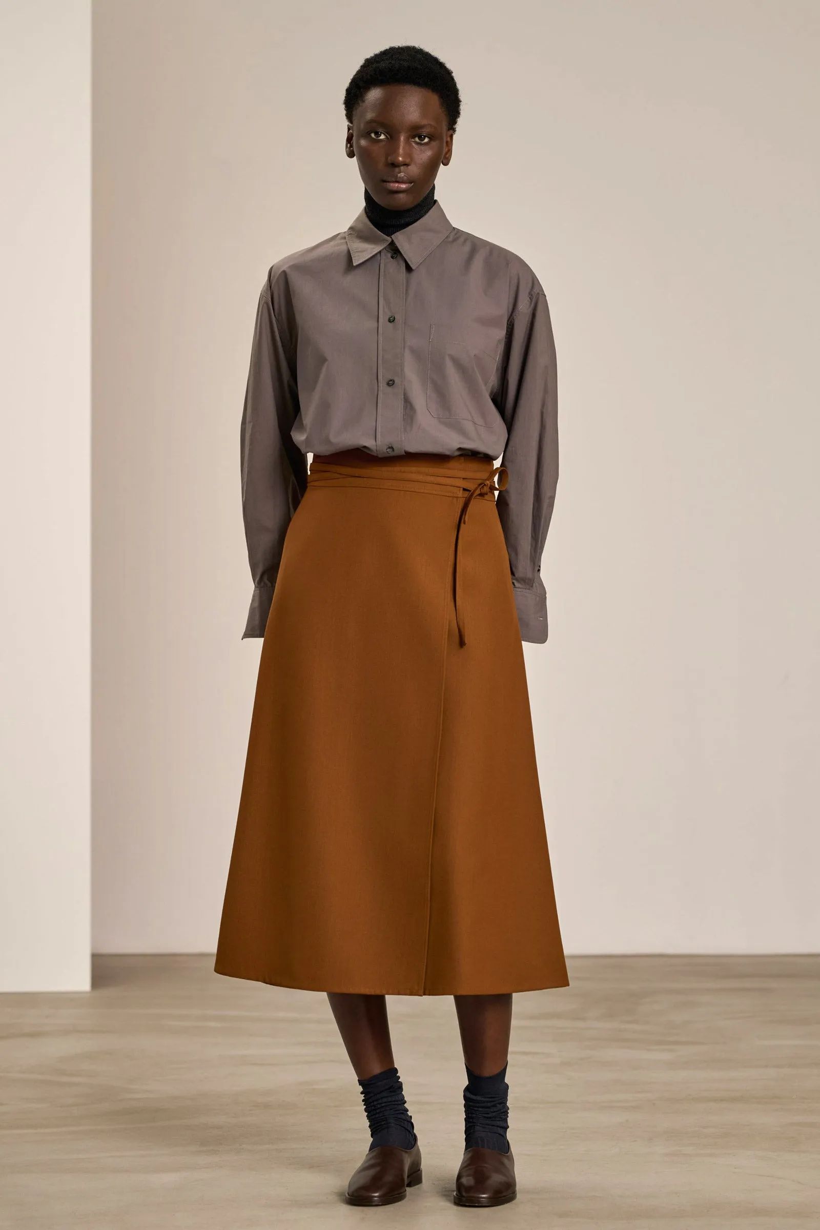 Reine Wool Gabardine Skirt