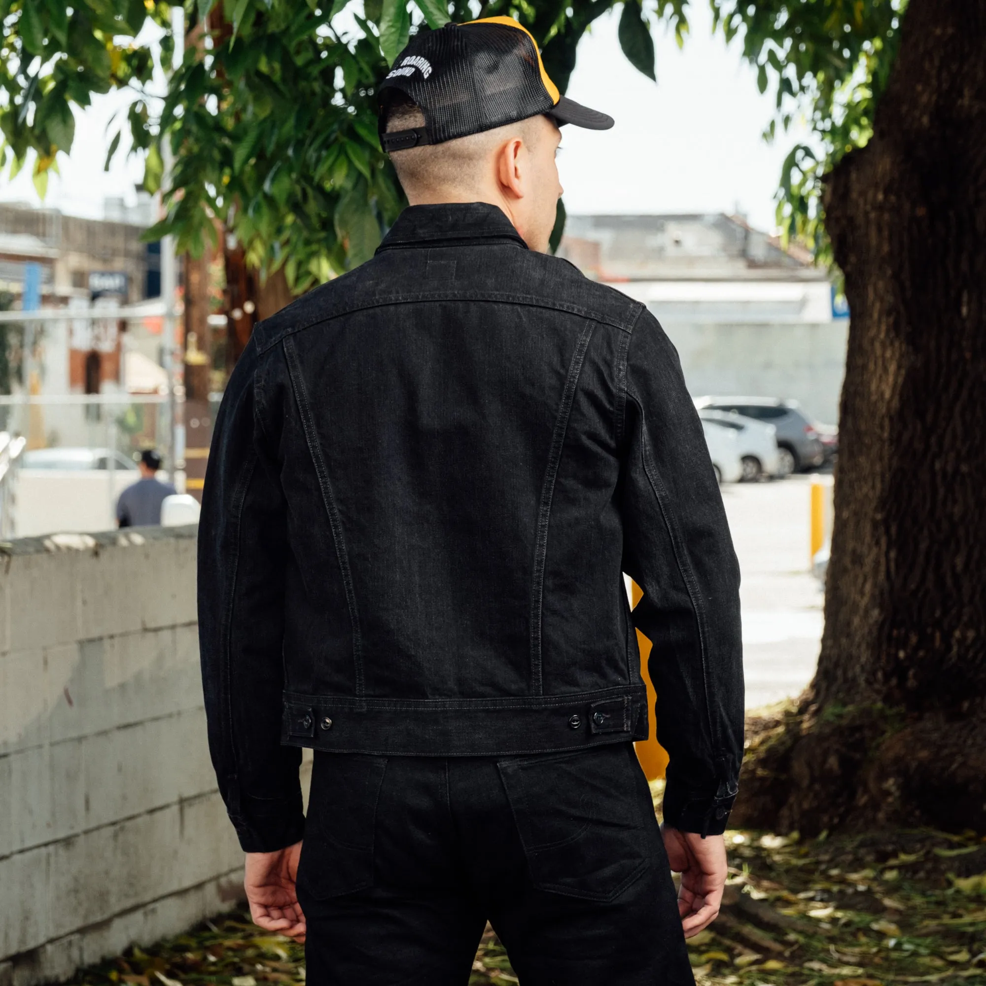 RRL Denim Trucker Jacket Worn in Black Wash