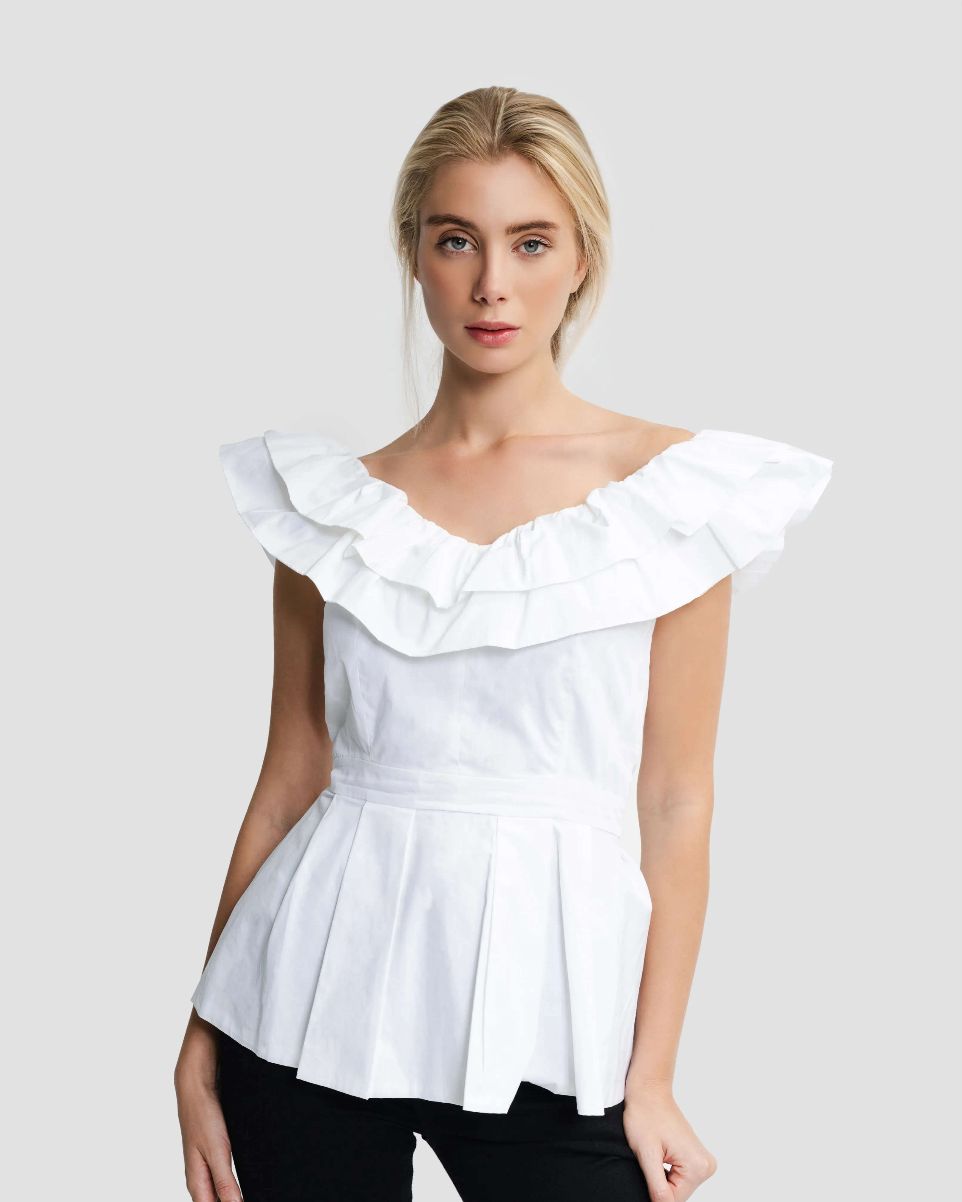 Ruffled Peplum Top