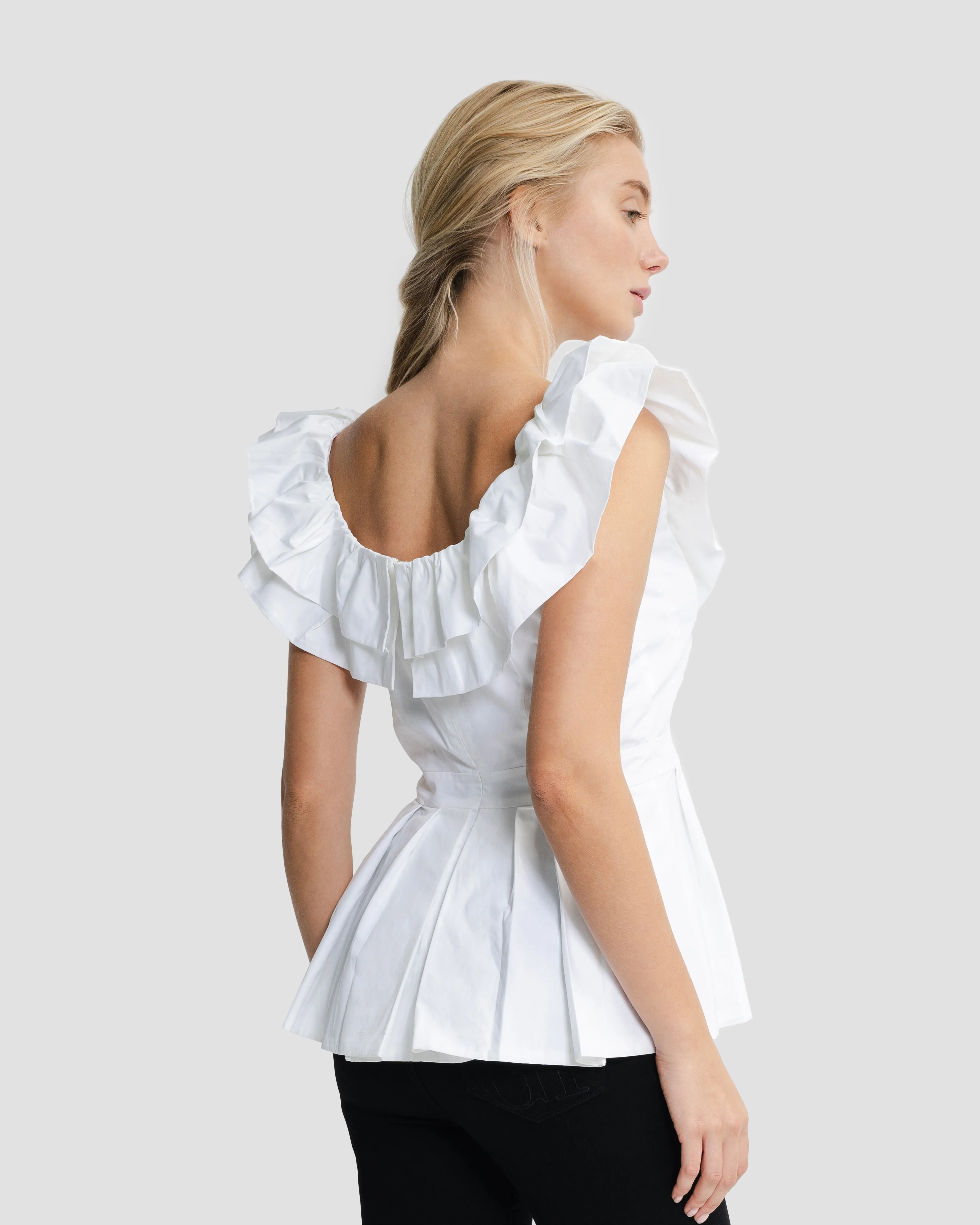 Ruffled Peplum Top