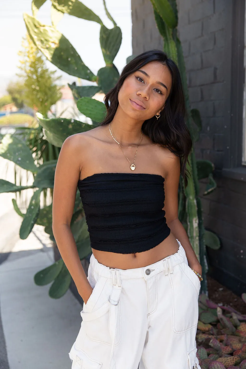 Ruffled Tube Top